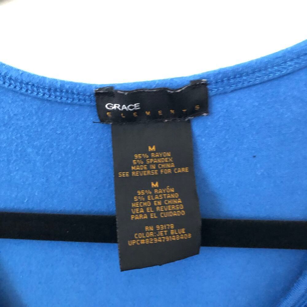 Grace elements‎ blue tank top M - Picture 3 of 6